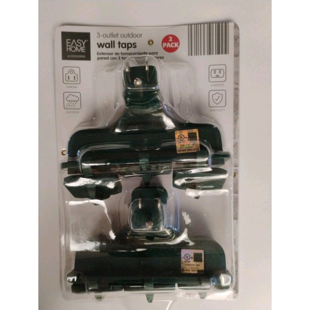3 Outlet Outdoor Wall Taps 2 Pack Forest Green